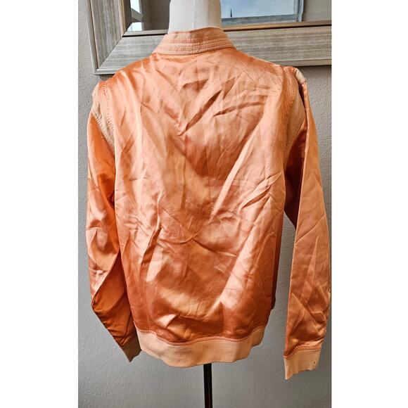 Vintage Suzanne Somers Women's Track Workout Bomber Jacket Small Medium Orange - Picture 5 of 7